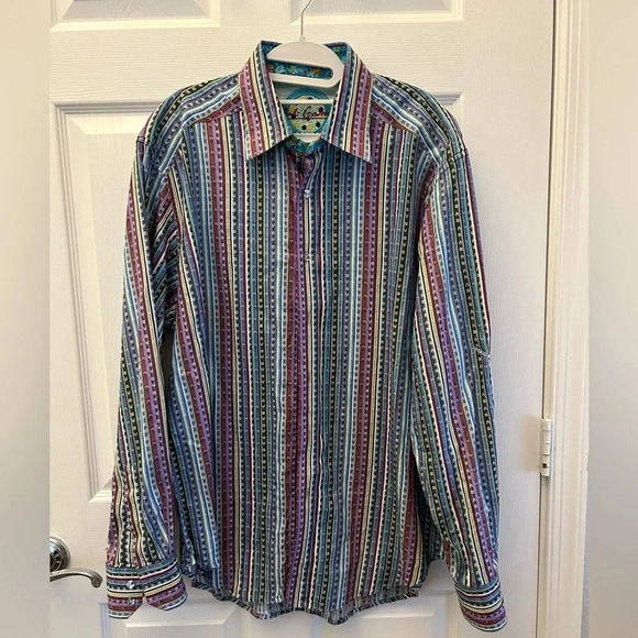 ROBERT Graham Men's Button Up Collared Shirt Sz XL - Picture 1 of 5